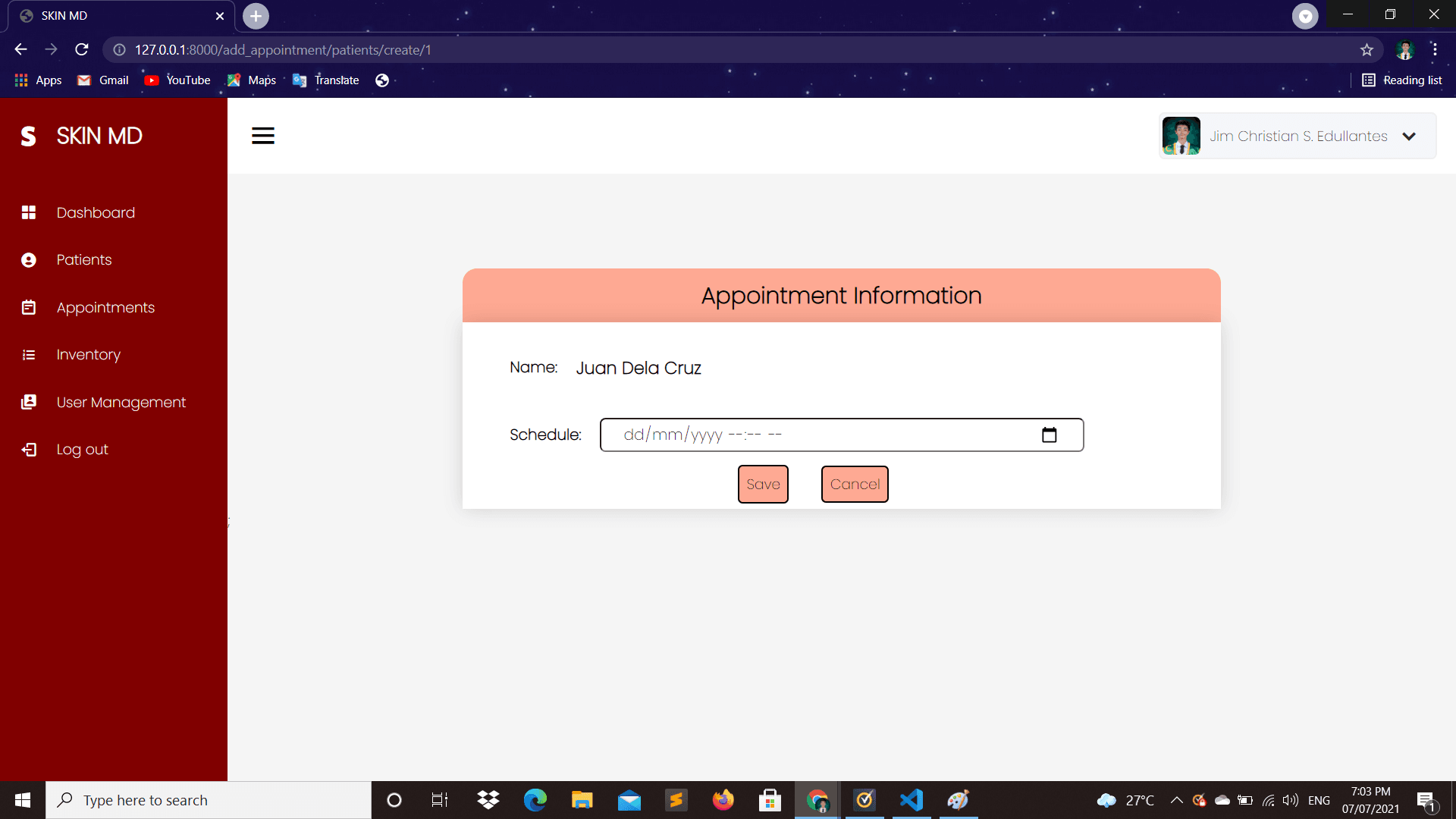 SkinMD Management and Inventory System - screenshot 1